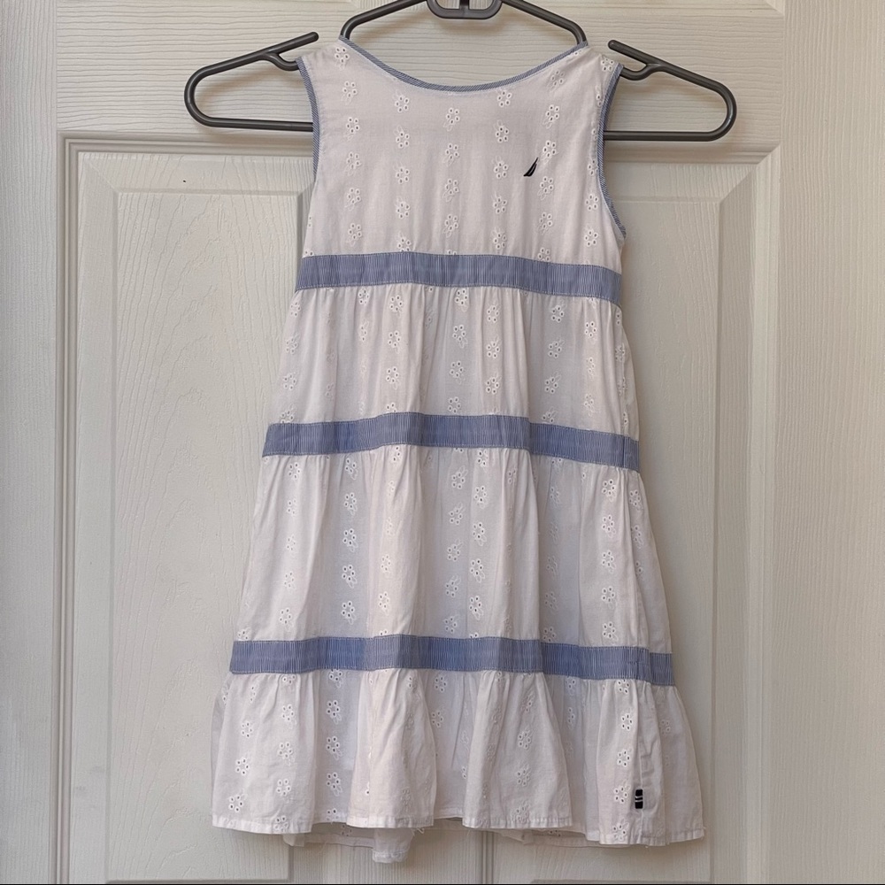 Nautica Girls Eyelet White Dress size 4T